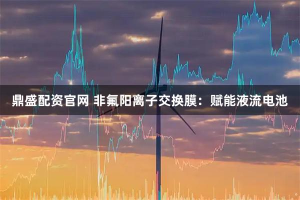 鼎盛配资官网 非氟阳离子交换膜:赋能液流电池