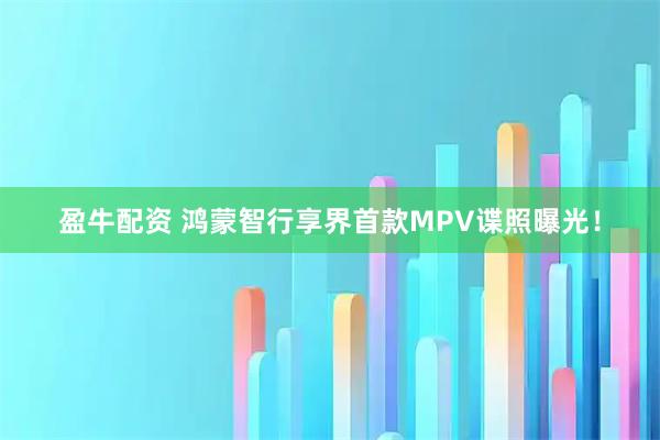 盈牛配资 鸿蒙智行享界首款MPV谍照曝光！